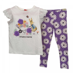 Peter Rabbit Top with floral ribbed leggings