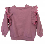 Sweat shirt with frill detail on shoulders