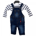 Denim Dungarees and Top both with popper fastening